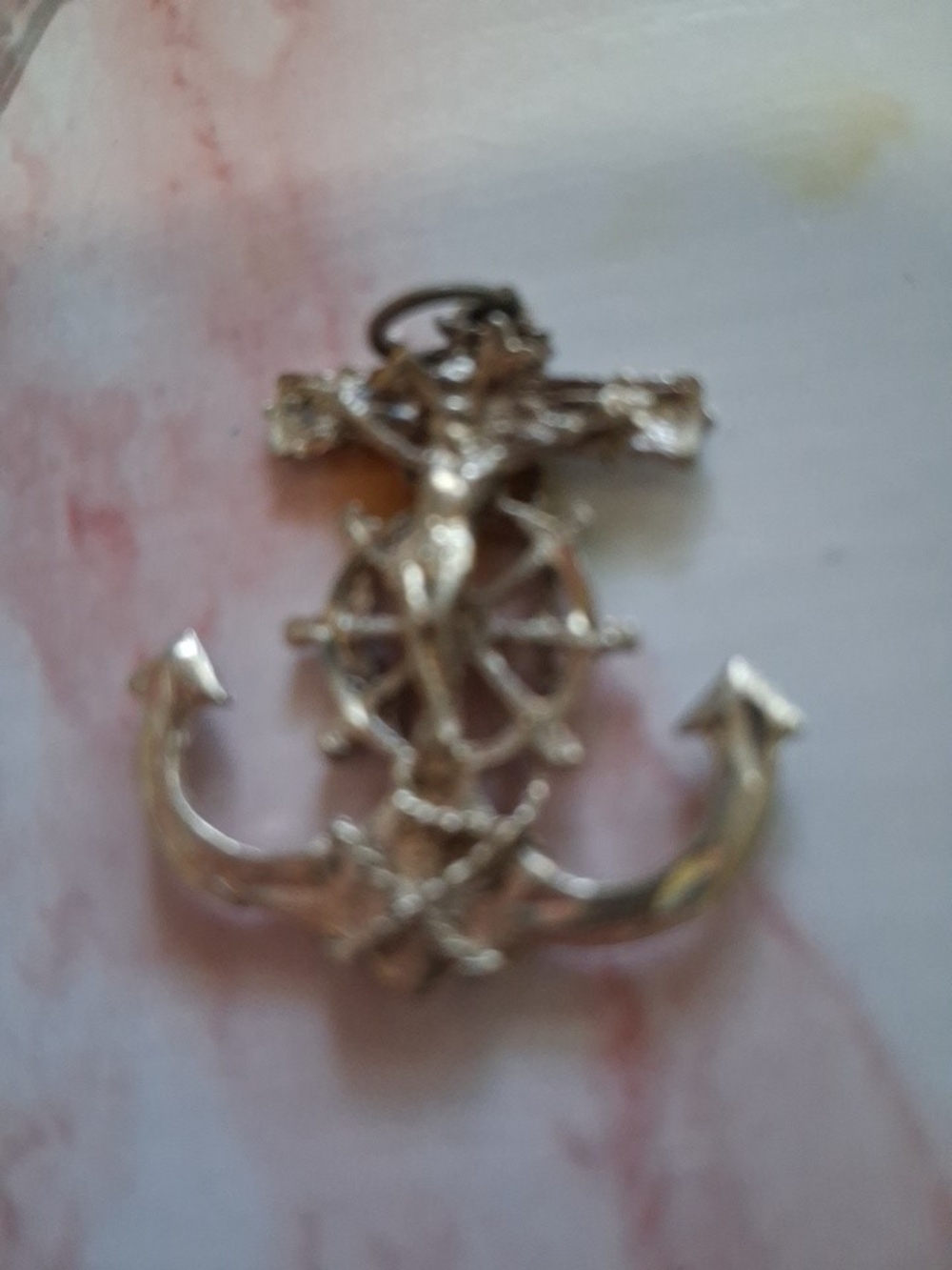 Silver Anchor Pendant Necklace Charm